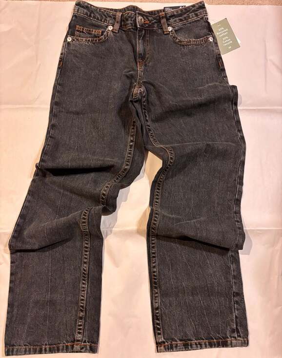 H&M Denim - Divided H&M Straight Low Waist Black Denim Baggy Jeans Women's Size US 2